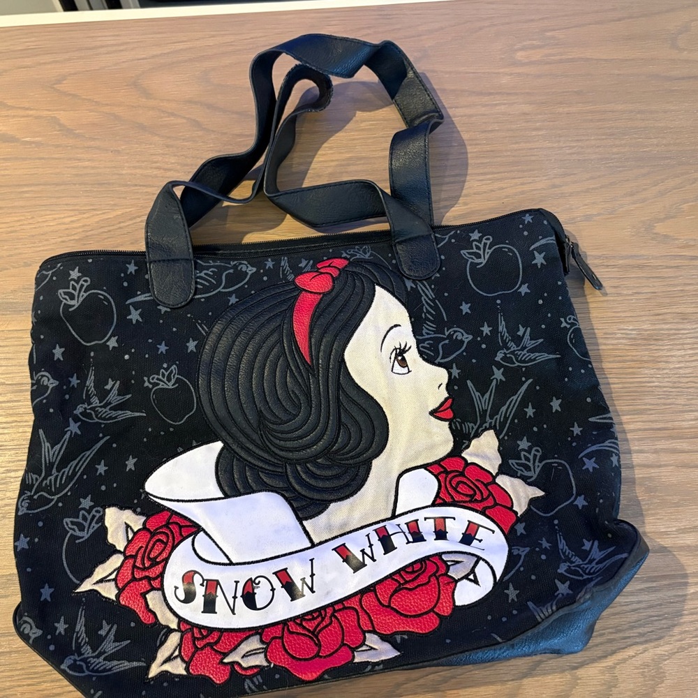 Loungefly Black and Red Snow White Tote